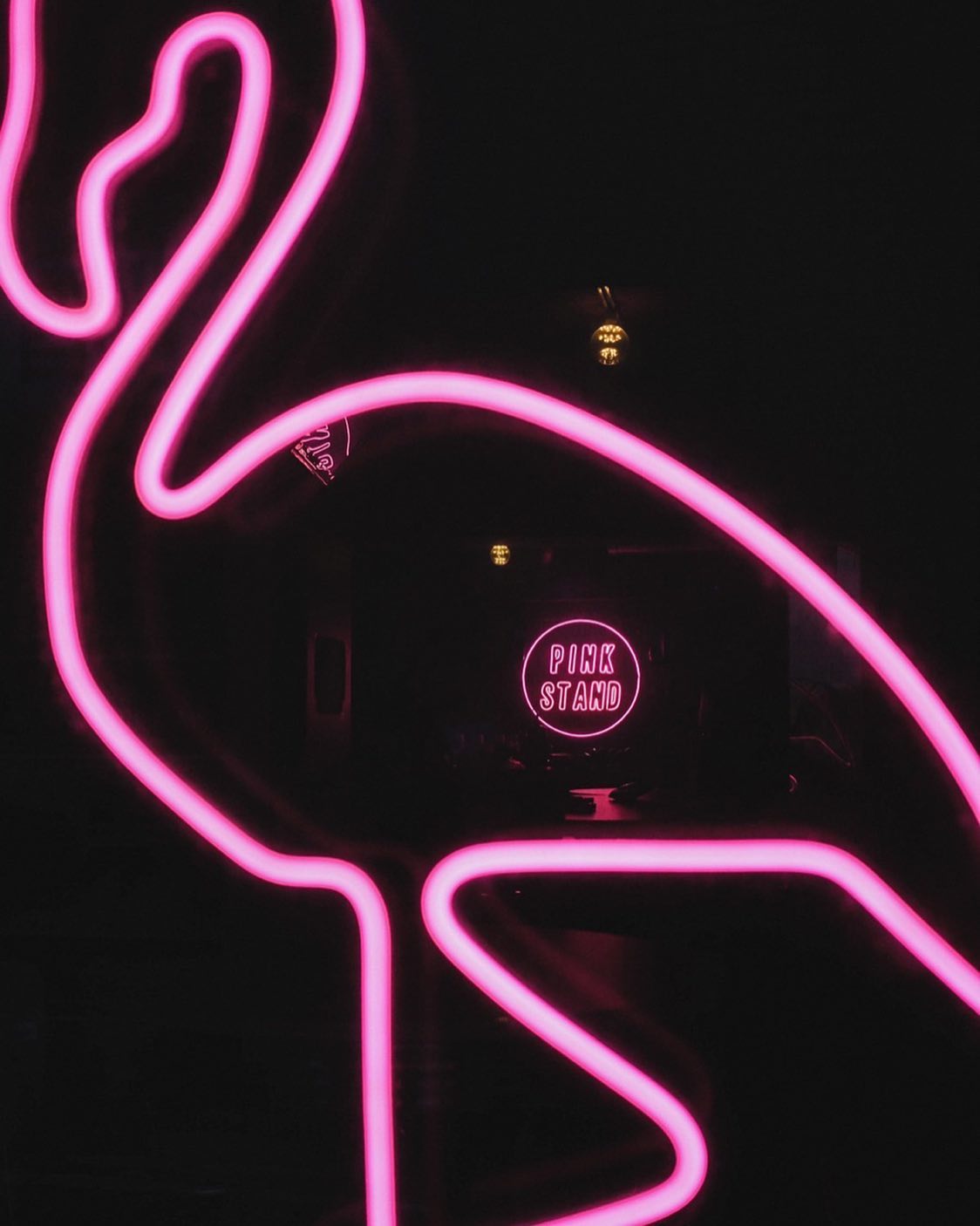 PINK STAND（福岡・中洲）のLEDネオンサイン制作事例｜立ち飲みバー