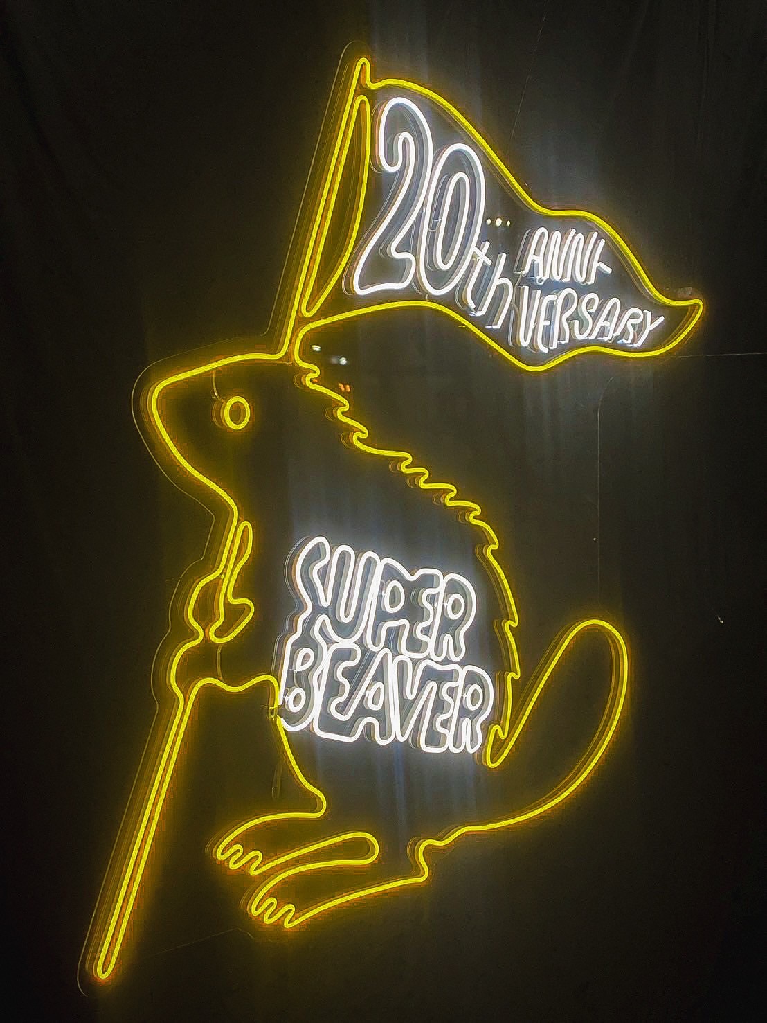 SUPER BEAVER 20th anniversary 都会のラクダSPのLEDネオンサイン制作事例｜ZOZOマリンスタジアム・ライブ会場