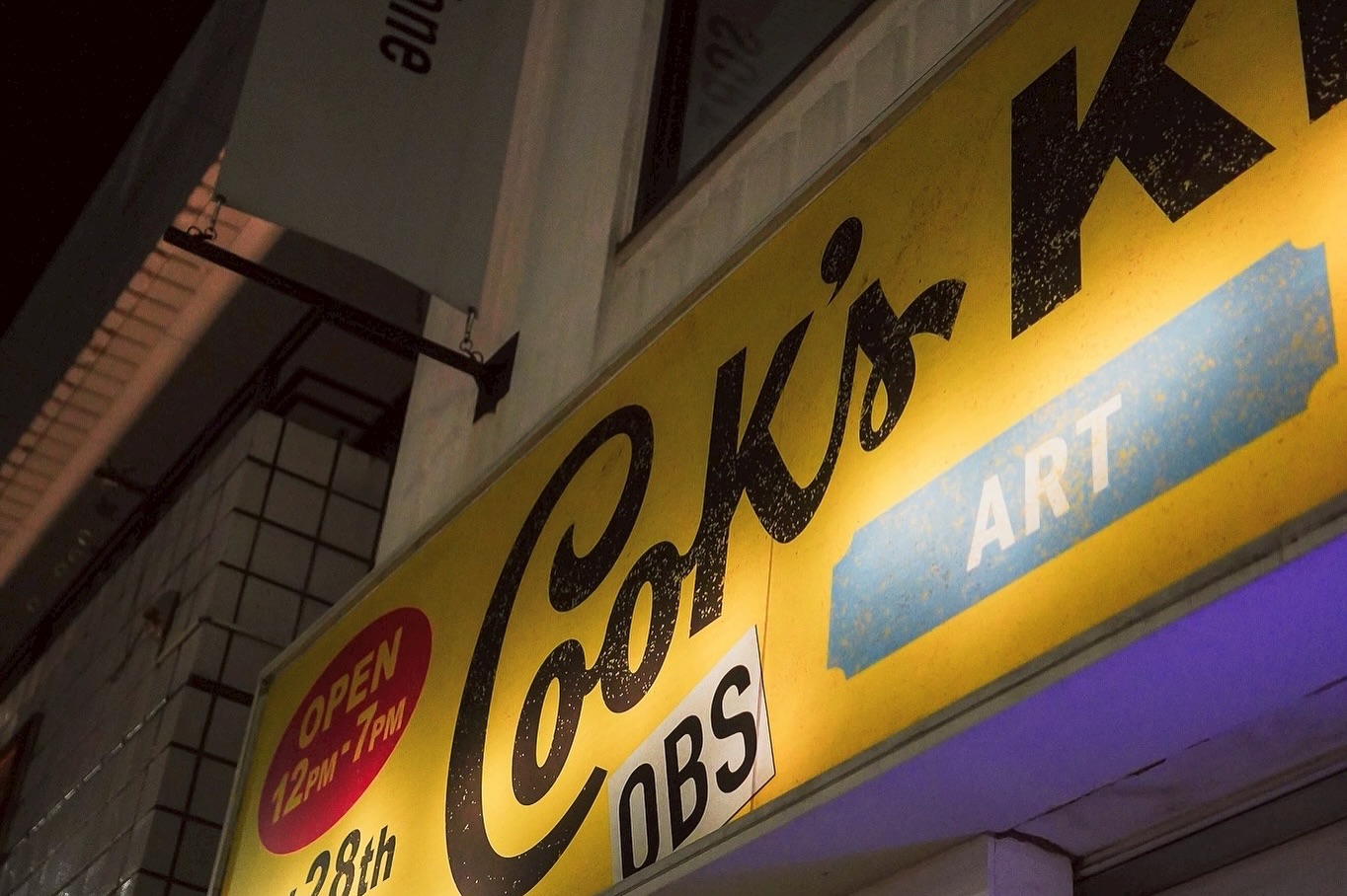 COOK ONE個展『COOK'S KITCHEN』 OPENネオン制作事例(福岡・SORTone FUKUOKA)